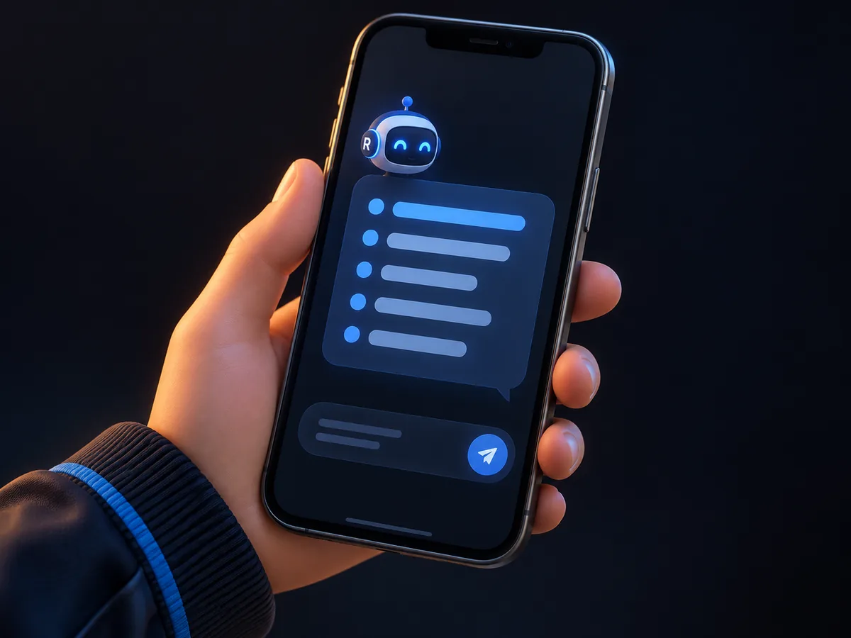 Тезисы эфира в чате бота на iPhone